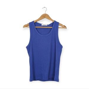NWT Ena Pelly Blue Racer Ribbed Knit Tank Top